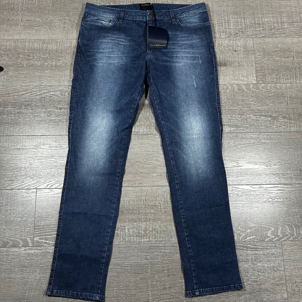 CLASS Roberto Cavalli Mens Jeans Blue Wash Slim Fit Size 58 NEW